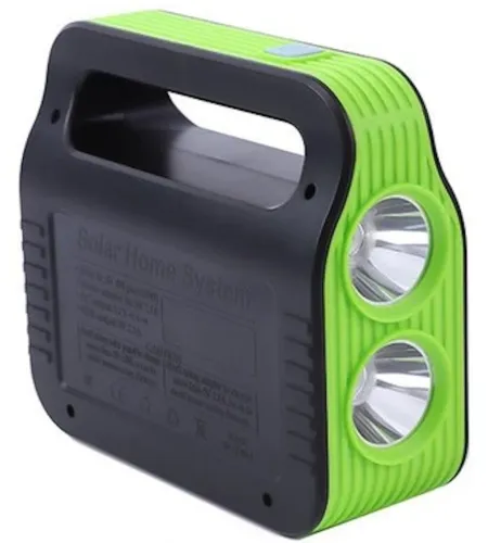 Автономна Сонячна зарядна станція LED ліхтар COBA CB-999B з 2 лампочками Power Bank, Прожектор і 2 лампочки з функцією повербанка Зелений