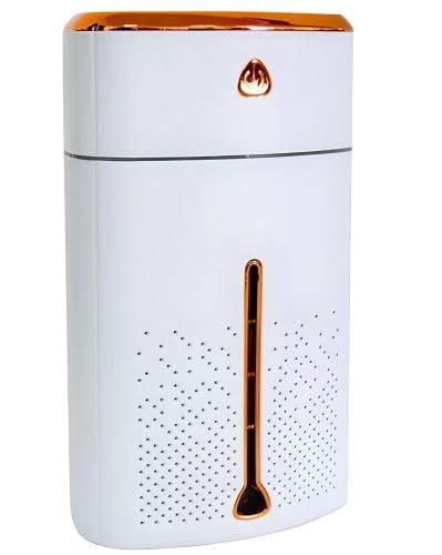 Ультразвуковий зволожувач повітря нічник Happy Home Heavy fog Humidifier з RGB підсвічуванням 1000мл, Аромадифузор міні дифузор від USB біло-золотий