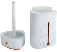 Ультразвуковий зволожувач повітря нічник Happy Home Heavy fog Humidifier з RGB підсвічуванням 1000мл, Аромадифузор міні дифузор від USB біло-золотий