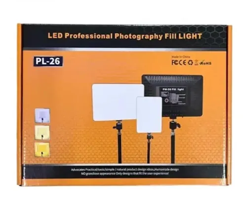 Професійна прямокутна LED лампа Fill Light PL - 26 для студійної фотозйомки, Світлодіодний прожектор для фото і відео з шарнірною головкою