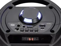 Бездротова Bluetooth колонка SoonBox S4405 10w з мікрофоном і RGB LED підсвічуванням, акумуляторна блютуз акустика USB AUX для Android IOS Чорна