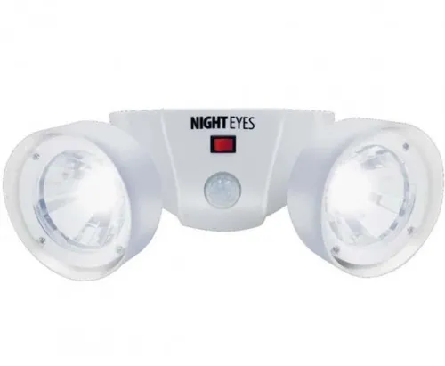 Вуличний настінний світлодіодний ліхтар прожектор Cordless Night Eyes ULK-N22 з датчиком руху, бездротовий світильник на стіну від батарейок Білий