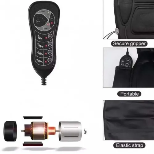 Масажна накидка з підігрівом Massage Cushion JB - 616c для сидіння в автомобілі, чохол з масажером для крісла LY-55 від мережі і прикурювача 12/220V