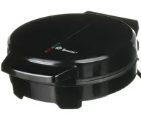 Электрическая вафельница для круглых тонких вафель и трубочек Domotec MS-7710, Круглая электровафельница 1000W с антипригарным покрытием Черная