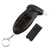 Кишеньковий електронний алкотестер з мундштуками Digital Breath Alcohol Tester з LCD дисплеєм 80025 персональний алкометр аналізатор спирту