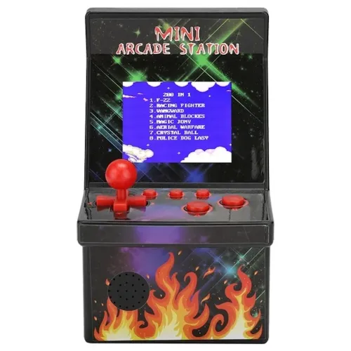 Дитяча ігрова Ретро приставка автомат Mini Arcade Station A2 На 200 вбудованих ігор на батарейках, консоль 8bit з екраном 2.5 дюймів від батарейок