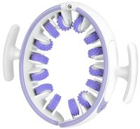 Антицелюлітний круглий ролик масажер 360° Circural Roller SBJ - 2303 для талії і сідниць W3 кільцевий ролер для масажу тіла білий з фіолетовим