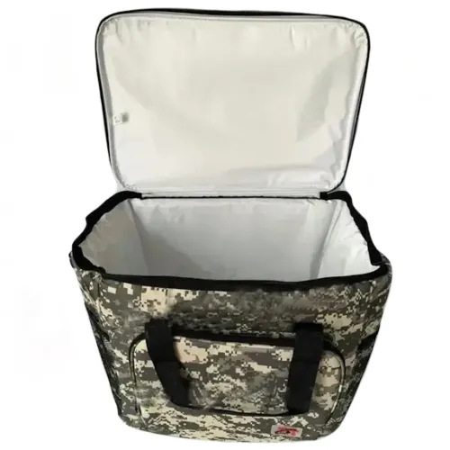 Туристична термосумка Cooling Bag на 32 літри для продуктів напоїв, Похідний термо бокс холодильник 38x25x33см на плече для пікніка Піксельний, Похідний термо бокс холодильник 38x25x33см на плече