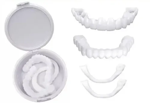 Знімні вініри на верхні і нижні щелепи SnapOn Smile Veneers LY-11 для зубів, вініри Снеп він Смайл 2 щелепи з кейсом, накладні зуби верх, вниз