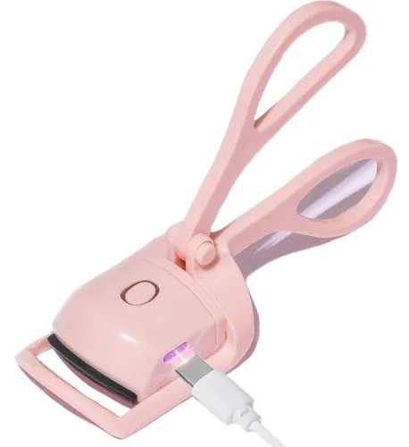 Аккумуляторные щипцы зажим Eye lashes machine MK018 для завивки ресниц, Электрический подкручиватель кёрлер от USB с подогревом 2 режима Розовый