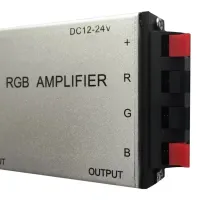 Універсальний двоплатний Підсилювач напруги RGB Amplifier XM-01 12V-24V 6A для світлодіодної LED стрічки, контролер 12В для лід стрічок Сріблястий