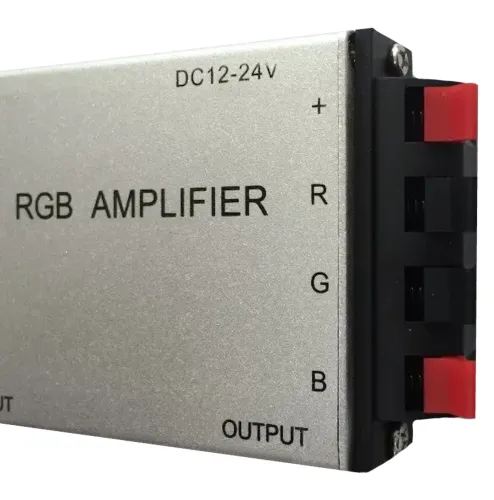 Універсальний двоплатний Підсилювач напруги RGB Amplifier XM-01 12V-24V 6A для світлодіодної LED стрічки, контролер 12В для лід стрічок Сріблястий