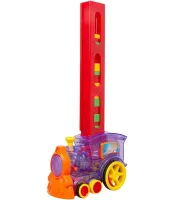 Развивающая игрушка паровозик кладущий домино Happy Truck sciries 955-1A 60 деталей Детский конструктор поезд Train Domino 660B от батареек от детей
