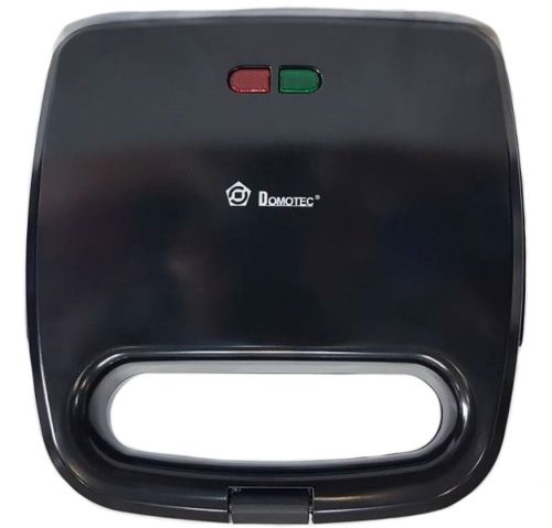 Електрична сэндвичница, бутербродниця Domotec MS-7777, компактна електро вафельниця MS 7777 750W на 4 порції з антипригарним покриттям Чорна