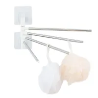 Універсальна настінна рушникосушка тримач для ванної 4-Bar Towel Rack на 4 рушники, Вішалка органайзер для рушників 4 тримачі Білий