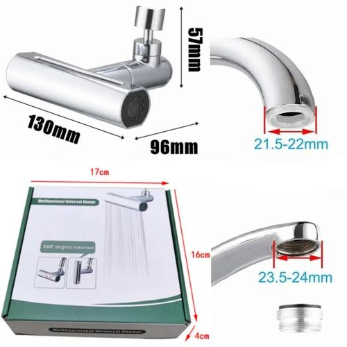 Універсальна насадка аератор на змішувач Водоспад Shower Head AND527 поворотна головка розпилювач на 180 градусів 4 режими для змішувача для кухні