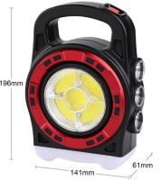 Переносной кемпинговый фонарь Hurry Bolt HB-6678 20W с солнечной панелью и функцией павербанка, Аккумуляторный LED прожектор лампа с Powerbank