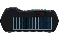 Бездротова Bluetooth колонка ліхтар Solar Gdlite GD - 11 1500 mAh з сонячною панеллю, акумуляторний радіоприймач з ліхтариком FM Power Bank Зелений