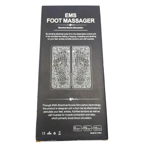 Автоматичний вібраційний масажний килимок для ступень і ніг EMS Foot Massager, розслабляючий міостимулятор масажер стимулюючий кровообіг
