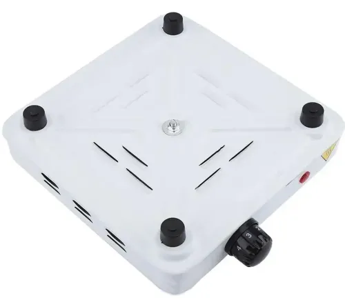 Електрична настільна плита на одну конфорку Domotec MS-5821 1000W, одноконфорочная дискова електроплита 1000Вт з термостатом на 5 положень