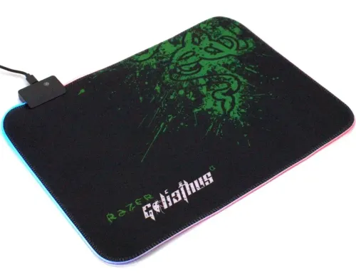 Ігровий комп'ютерний килимок для мишки Gaming Pad Razer R-350 RS-02 25X35X0.3 см C RGB підсвічуванням, Ігрова поверхня для комп'ютерної миші 90546