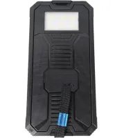 Портативний зарядний батарея Power Bank Solar JS-809 50000 mAh з сонячною панеллю і ліхтариком, зовнішній акумулятор повербанк для зарядки USB 2.1 A