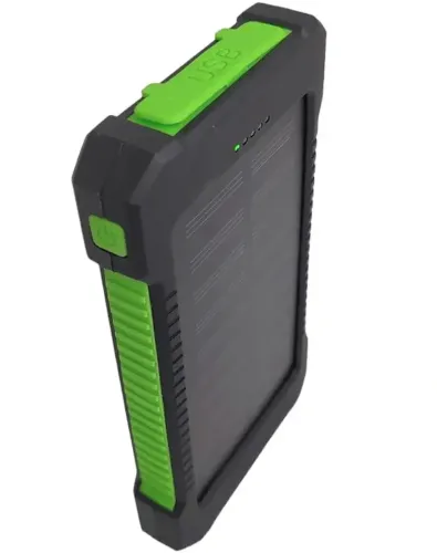 Портативний зарядний батарея Power Bank Solar JS-809 50000 mAh з сонячною панеллю і ліхтариком, зовнішній акумулятор повербанк для зарядки USB 2.1 A