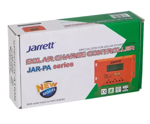 Автоматичний контролер заряду АКБ сонячної панелі Jarrett JAR-PA30 30A 12V 24V пристрій RG-505 для контролю заряду батареї в сонячних панелях