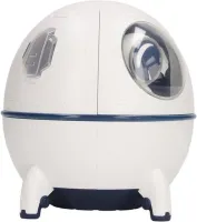 Акумуляторний зволожувач повітря нічник Space Capsule Humidifier MJ046 Ракета з астронавтом 1200 mAh з LED підсвічуванням Аромадифузор AND-9-20 Білий