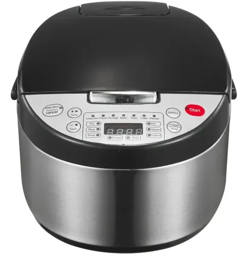 Електрична мультиварка Silver Love SC - 102 на 5л з сенсорним дисплеєм 900w, Рисоварка Electric cooker LY - 505 з таймером і підігрівом Чорна