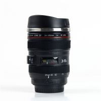 Кружка термос в виде объектива от фотоаппарата Canon EF 24-105, Термокружка объектив 350 мл, Термо чашка с крышкой, Черная