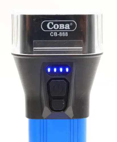 Ручний акумуляторний ліхтарик COBA CB-888 5W з боковим світлом 26 LED, кишеньковий Світлодіодний ліхтар СОВА YYC-C69 до 150 метрів 5 режимів USB Синій