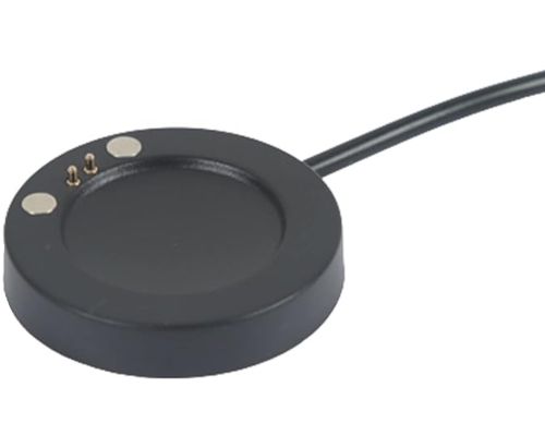 Магнітний зарядний пристрій IS7 Charging Line для Smart Watch T500, Магнітна USB зарядка 37мм 2-конектора для зарядки смарт годинників Чорна