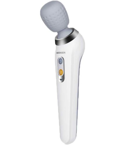 Беспроводной ударный массажер Smart Wireless Handy Massager ST-806 для всего тела и мышц, Аккумуляторный вибромассажер MS-2022 для шеи плечей Белый