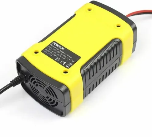 Автоматическое зарядное устройство Foxsur 12V 5Ah для автомобильных аккумуляторов 4-100Ah, универсальное пускозарядное устройство