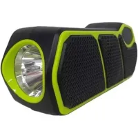 Бездротова Bluetooth колонка ліхтар Solar Gdlite GD - 11 1500 mAh з сонячною панеллю, акумуляторний радіоприймач з ліхтариком FM Power Bank Зелений