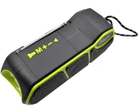 Бездротова Bluetooth колонка ліхтар Solar Gdlite GD - 11 1500 mAh з сонячною панеллю, акумуляторний радіоприймач з ліхтариком FM Power Bank Зелений