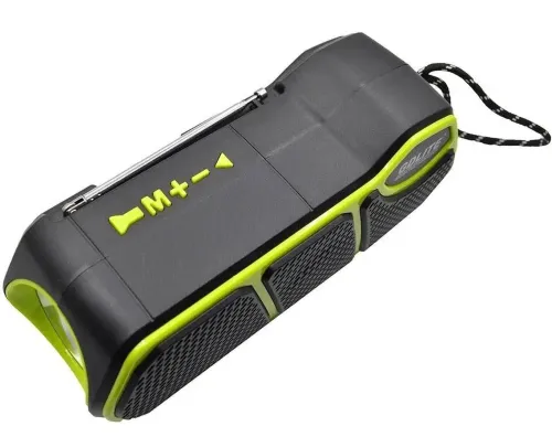 Бездротова Bluetooth колонка ліхтар Solar Gdlite GD - 11 1500 mAh з сонячною панеллю, акумуляторний радіоприймач з ліхтариком FM Power Bank Зелений