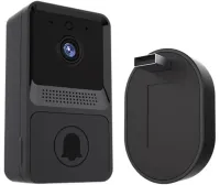 Беспроводной дверной видеозвонок домофон Wi-Fi Mini Doorbell AiWit T2 Mini 720p для дома, Аккумуляторный WIFI звонок с камерой Android iOS Черный