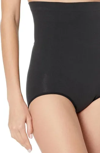 Жіночі коригувальні трусики Spanx Higher Power шорти із завищеною високою талією, стягуючі безшовні труси для стегон з високою посадкою чорні