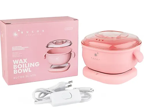 Силіконовий баночний воскоплав Wax Boiling Bowl Bucos SL-400 100W, складаний нагрівач воску на 400мл в таблетках, гранулах або дисках AND651