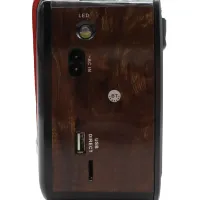 Акумуляторний FM радіоприймач MP3 колонка Golon RX - 455S SOLAR USB + SD з сонячною панеллю, портативний фм радіо приймач 6w з акумулятором Червоний