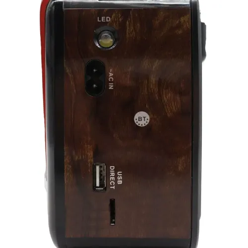 Акумуляторний FM радіоприймач MP3 колонка Golon RX - 455S SOLAR USB + SD з сонячною панеллю, портативний фм радіо приймач 6w з акумулятором Червоний