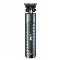 Беспроводная аккумуляторная машинка VGR V-077 для стрижки волос, Аккумуляторный триммер бритва для окантовки бороды и усов с LCD дисплеем и насадками