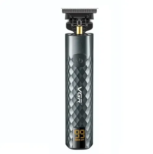 Беспроводная аккумуляторная машинка VGR V-077 для стрижки волос, Аккумуляторный триммер бритва для окантовки бороды и усов с LCD дисплеем и насадками