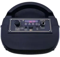 Бездротова Bluetooth колонка TMG HiFi RX-6168 10w з мікрофоном і RGB LED підсвічуванням, акумуляторна блютуз акустика USB AUX для Android IOS Чорна