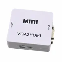 Конвертер переходник VGA на HDMI активный адаптер со звуком и внешним питанием VGA-HDMI Аудио вход 3.5 mm Converter Mini 1080P