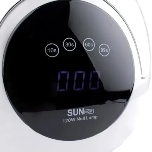Професійна УФ лампа SUN Boost BQ-5T 120W для манікюру і педикюру 120w, апарат LED UV для полімеризації та сушіння гель лаку для нігтів Сан Bq5t Біла