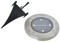 Вуличний садовий LED світильник на сонячній батареї Solar Disk Lights, Універсальне підсвічування в сад IP65, Грунтовий світлодіодний ліхтар зі штиком