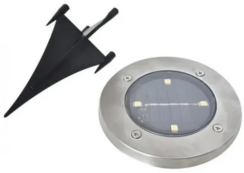 Вуличний садовий LED світильник на сонячній батареї Solar Disk Lights, Універсальне підсвічування в сад IP65, Грунтовий світлодіодний ліхтар зі штиком